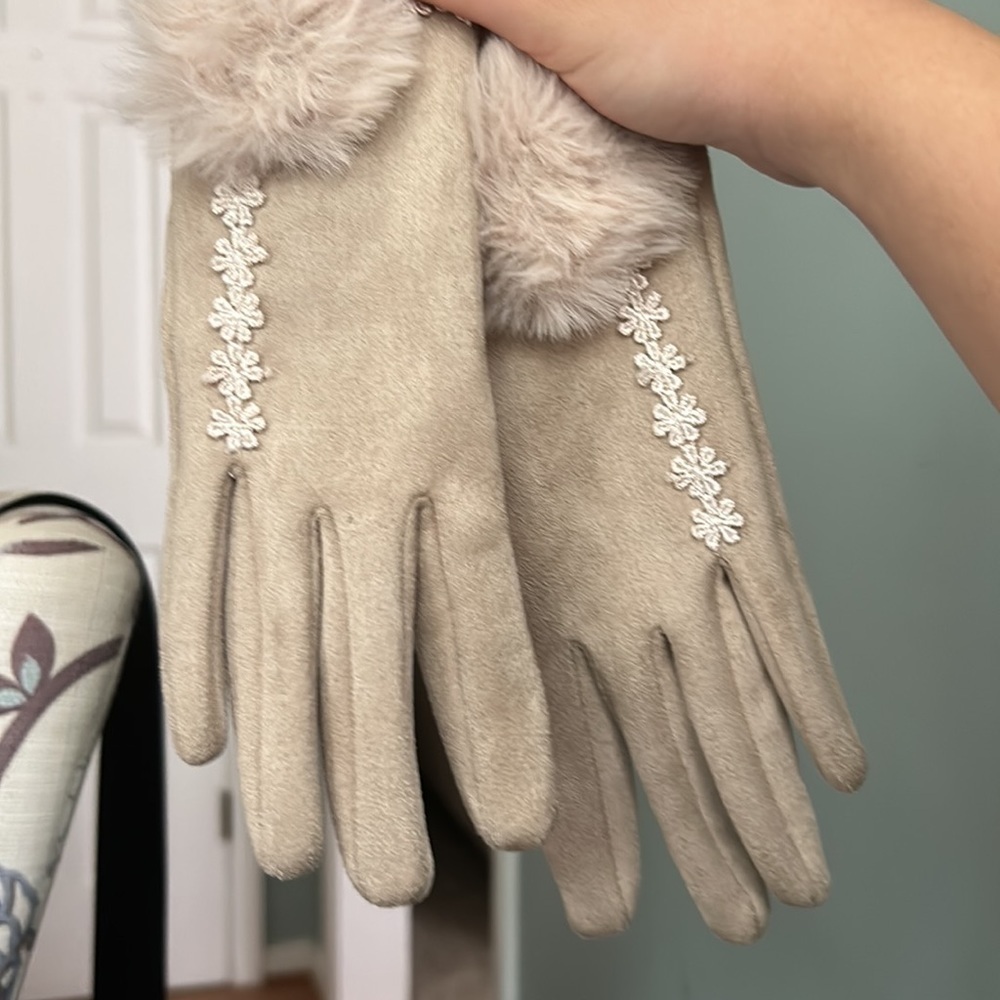 Polyester suede gloves - Picture 3 of 5